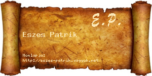 Eszes Patrik névjegykártya